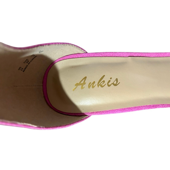 Ankis Pink Block Heel Sandals Size 11 - Picture 7 of 8